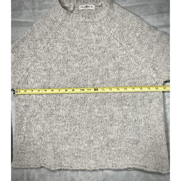 Natural Life Wool Blend Sweater Oversized XS Gray Nubbly Light Chunky Neutral - Picture 7 of 10